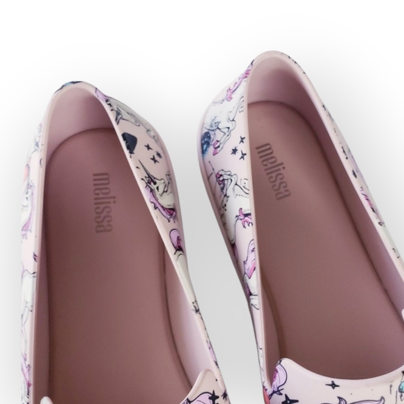 MELISSA Ground Unicorn Print Sneakers Slip On Loafer Shoes Sz 10 Pink Fairycore‎ - Picture 6 of 10